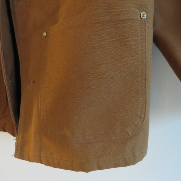 VINTAGE CARHARTT Mens Blanket Lined Duck Barn Chore Jacket Made in USA Utility - Picture 14 of 16